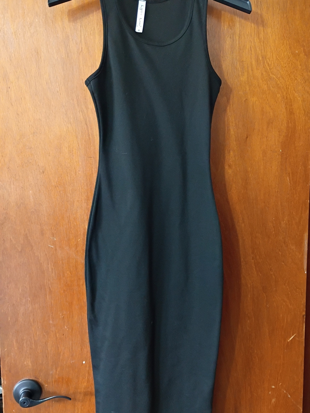 Lyss Loo Black Sleeveless Midi Bodycon Dress